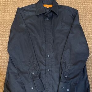 TALLIA Midnight Black Button Down Shirt